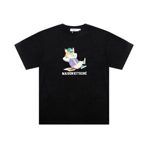 Maison Kitsune Lazy Fox Print Short-Sleeved Shirt